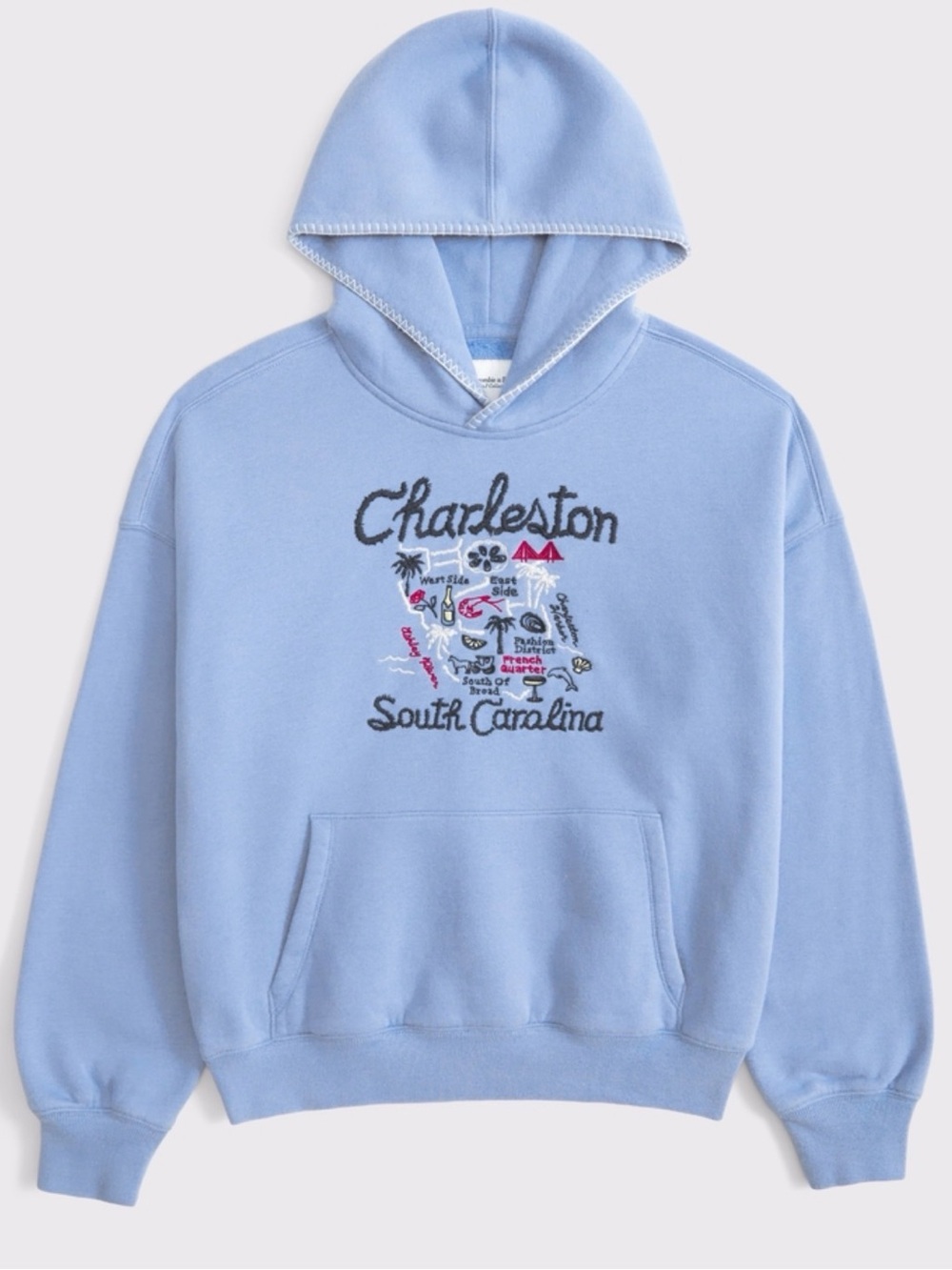 Abercrombie and Fitch Sunday Hoodie Charleston, Size XSMALL